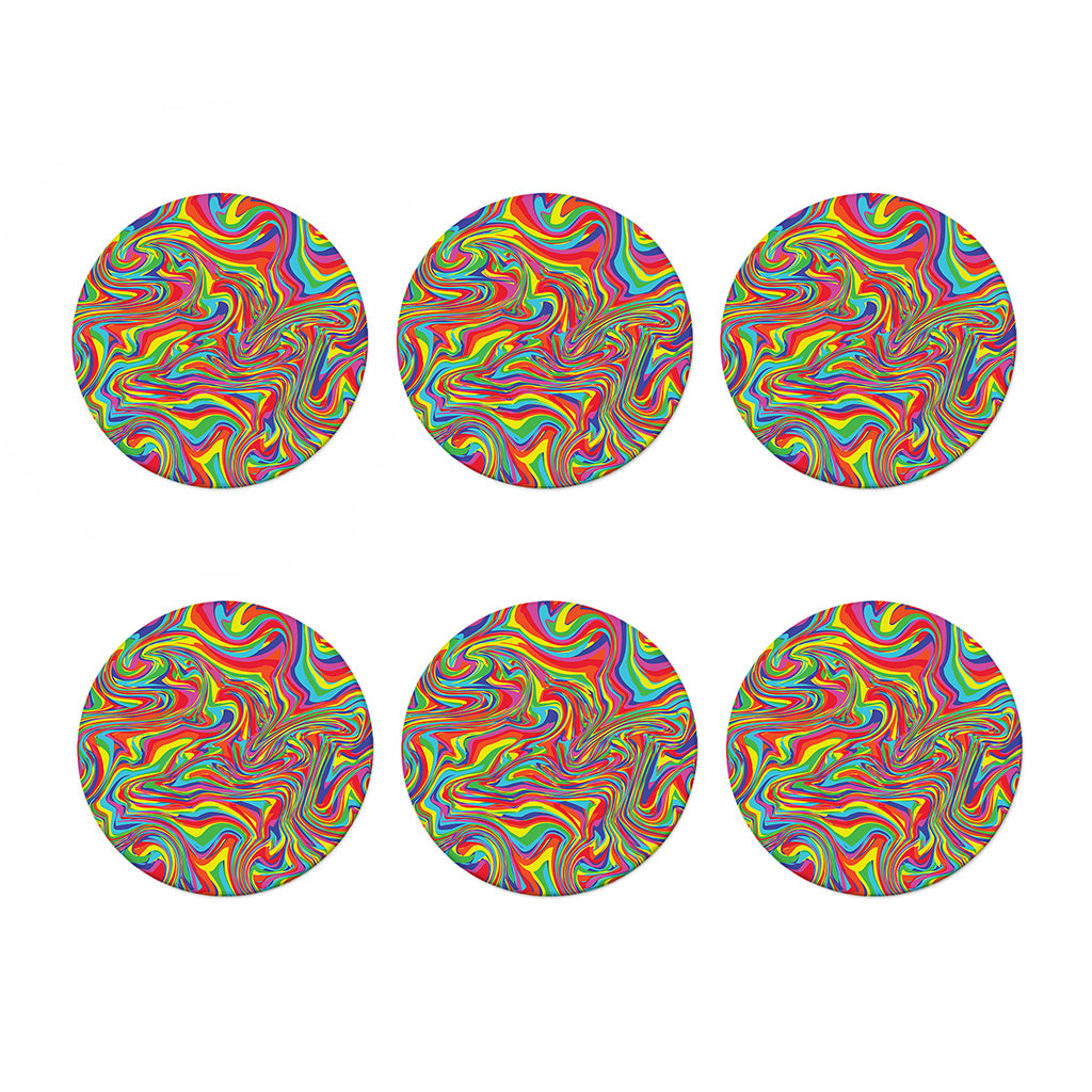 Rainbow Rave Print Coaster Set