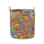 Rainbow Rave Print Collapsible Laundry Basket
