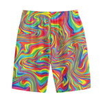 Rainbow Rave Print Cotton Shorts