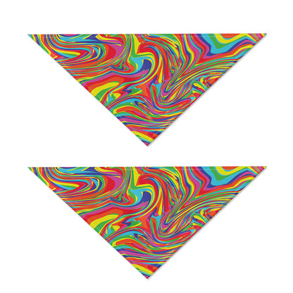 Rainbow Rave Print Dog Bandana
