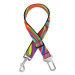 Rainbow Rave Print Dog Seat Belt