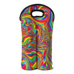 Rainbow Rave Print Double Neoprene Wine Tote