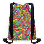 Rainbow Rave Print Drawstring Backpack
