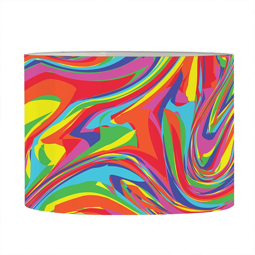 Rainbow Rave Print Drum Lamp Shade