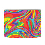 Rainbow Rave Print Drum Lamp Shade