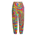 Rainbow Rave Print Fleece Lined Knit Pants