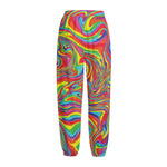Rainbow Rave Print Fleece Lined Knit Pants