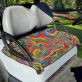 Rainbow Rave Print Golf Cart Seat Cover