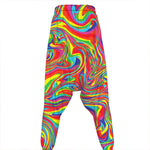 Rainbow Rave Print Hammer Pants
