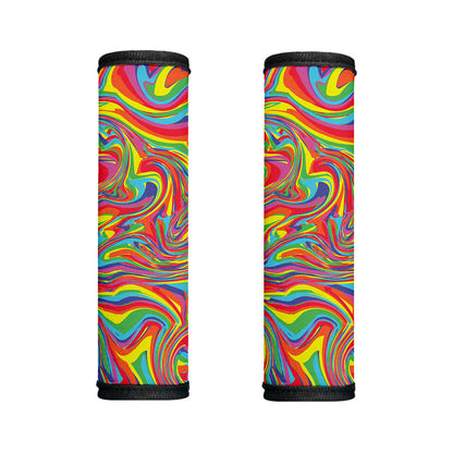 Rainbow Rave Print Handle Covers