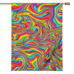 Rainbow Rave Print House Flag