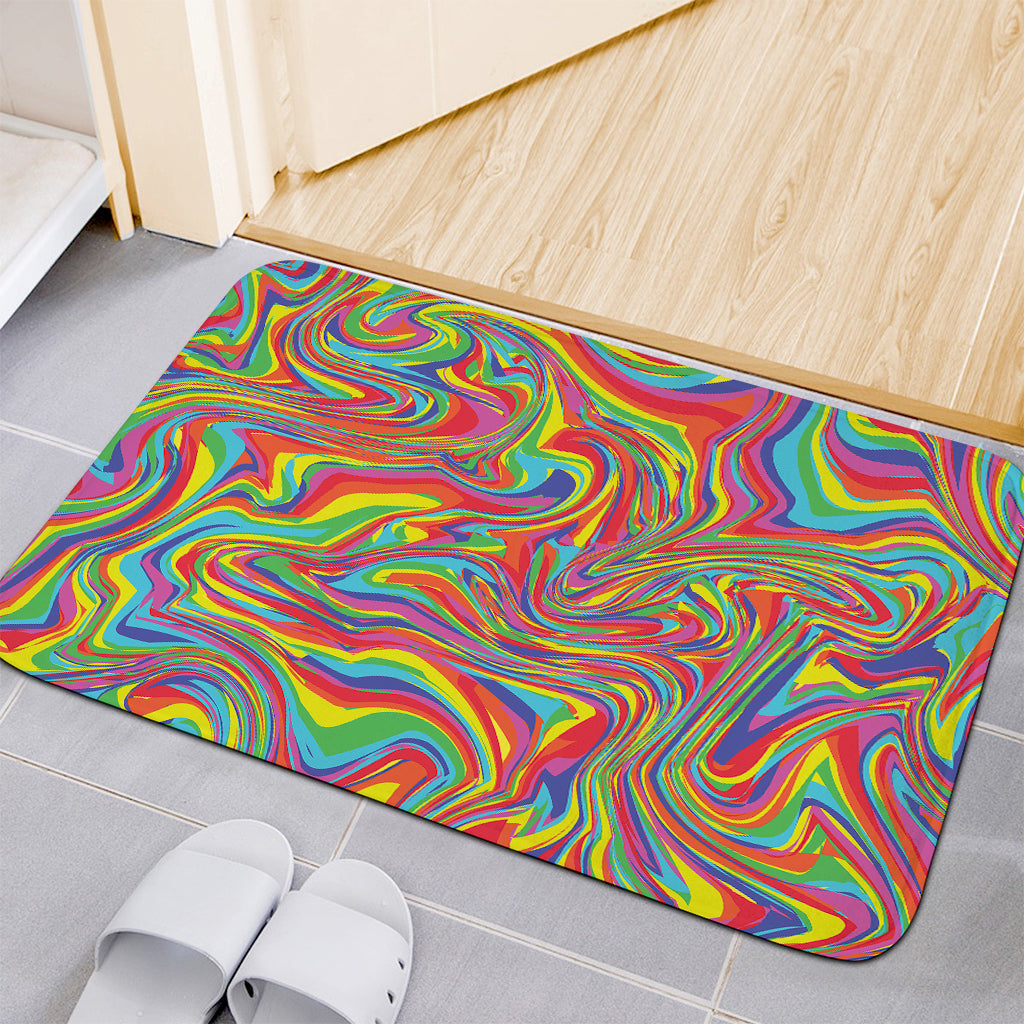 Rainbow Rave Print Indoor Door Mat