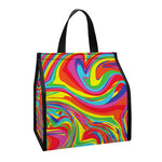 Rainbow Rave Print Insulated Lunch Tote