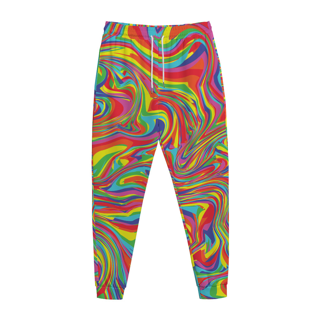 Rainbow Rave Print Jogger Pants