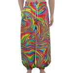 Rainbow Rave Print Lantern Pants