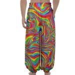 Rainbow Rave Print Lantern Pants