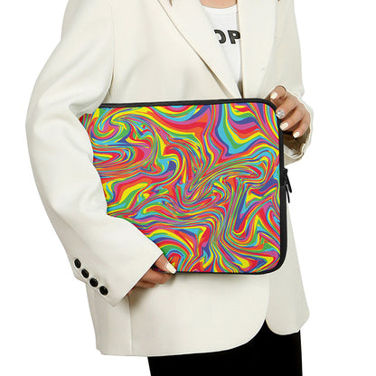 Rainbow Rave Print Laptop Sleeve