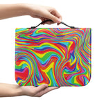 Rainbow Rave Print Leather Bible Cover