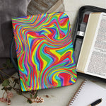 Rainbow Rave Print Leather Bible Cover