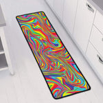 Rainbow Rave Print Long Kitchen Mat