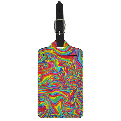 Rainbow Rave Print Luggage Tag