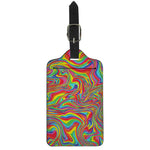 Rainbow Rave Print Luggage Tag