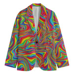 Rainbow Rave Print Men's Blazer