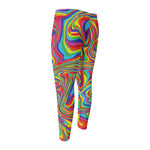 Rainbow Rave Print Men's Compression Pants