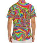 Rainbow Rave Print Men's Deep V-Neck Shirt