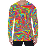 Rainbow Rave Print Men's Long Sleeve T-Shirt