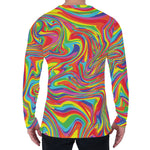 Rainbow Rave Print Men's Long Sleeve T-Shirt