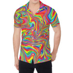 Rainbow Rave Print Men's Shirt
