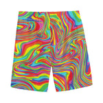 Rainbow Rave Print Men's Sports Shorts