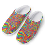 Rainbow Rave Print Mesh Casual Shoes
