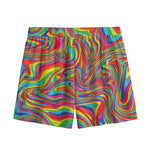Rainbow Rave Print Mesh Shorts