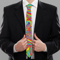 Rainbow Rave Print Necktie