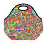 Rainbow Rave Print Neoprene Lunch Bag