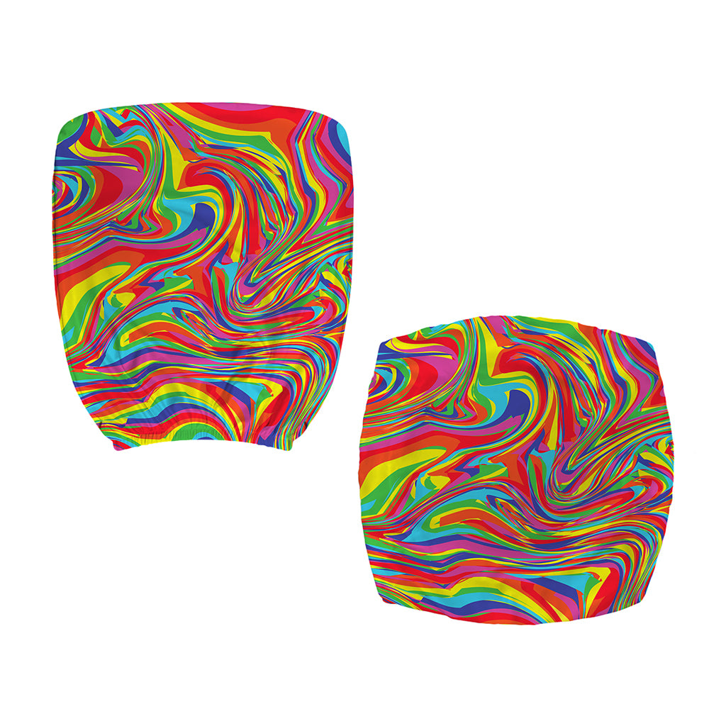 Rainbow Rave Print Office Chair Cover