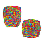 Rainbow Rave Print Office Chair Cover