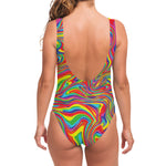 Rainbow Rave Print One Piece Swimsuit