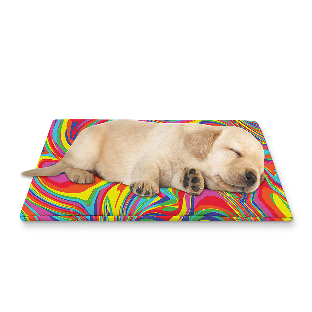 Rainbow Rave Print Pet Cooling Mat Cover