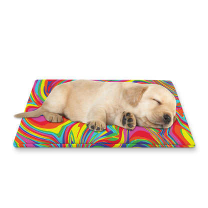 Rainbow Rave Print Pet Cooling Mat Cover