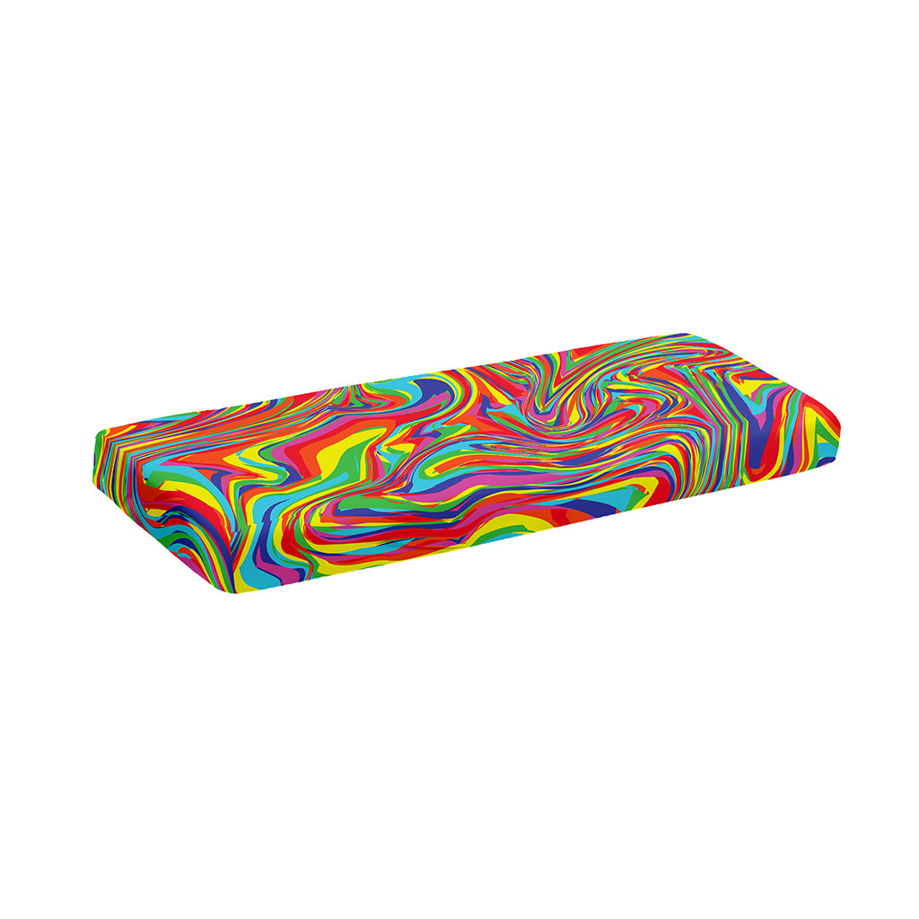 Rainbow Rave Print Piano Keyboard Cover