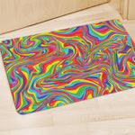 Rainbow Rave Print Polyester Doormat