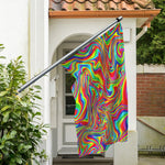 Rainbow Rave Print Polyester Flag