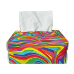 Rainbow Rave Print Rectangle Tissue Box Cover