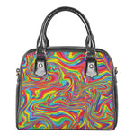 Rainbow Rave Print Shoulder Handbag