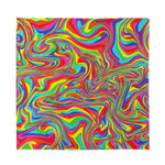 Rainbow Rave Print Silk Bandana
