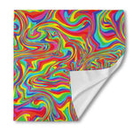 Rainbow Rave Print Silk Bandana