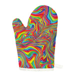 Rainbow Rave Print Single Oven Mitt